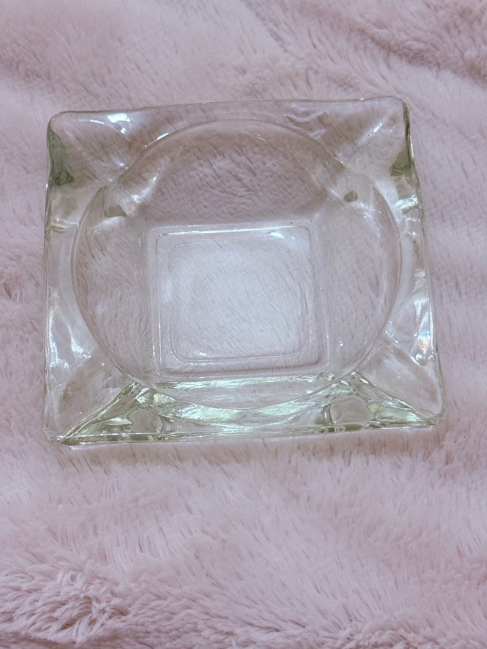 Glass vintage ashtray.